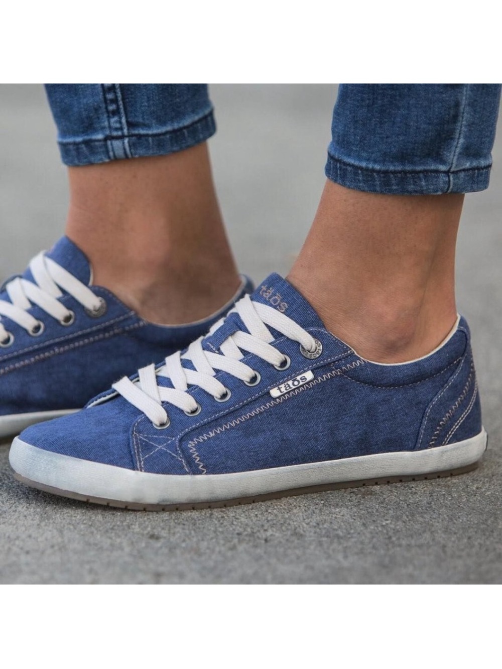 Taos Star Sneakers, Blue, Size 7.5